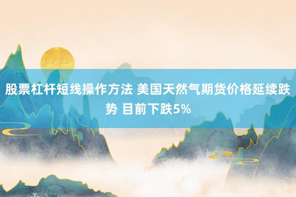 股票杠杆短线操作方法 美国天然气期货价格延续跌势 目前下跌5%