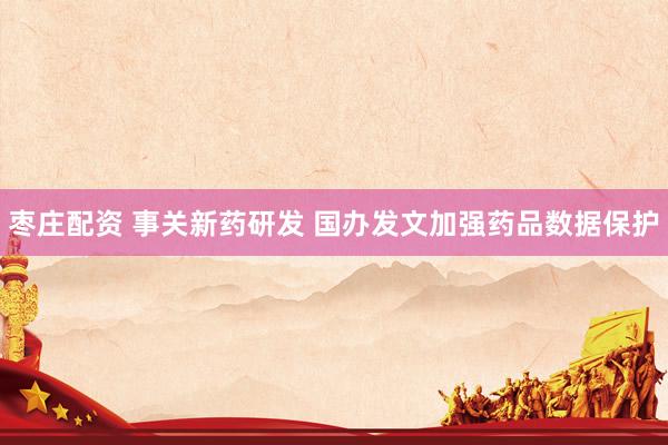 枣庄配资 事关新药研发 国办发文加强药品数据保护