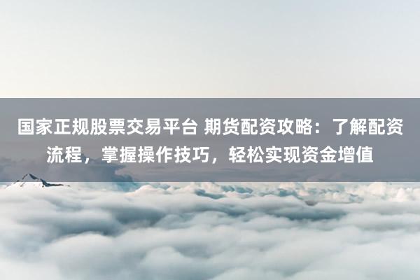 国家正规股票交易平台 期货配资攻略：了解配资流程，掌握操作技巧，轻松实现资金增值