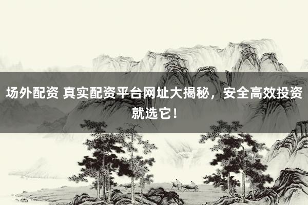 场外配资 真实配资平台网址大揭秘，安全高效投资就选它！