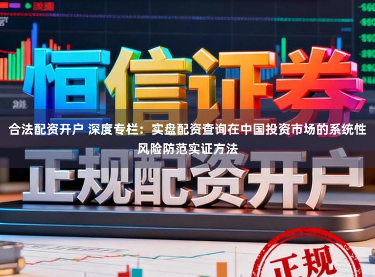 合法配资开户 深度专栏：实盘配资查询在中国投资市场的系统性风险防范实证方法